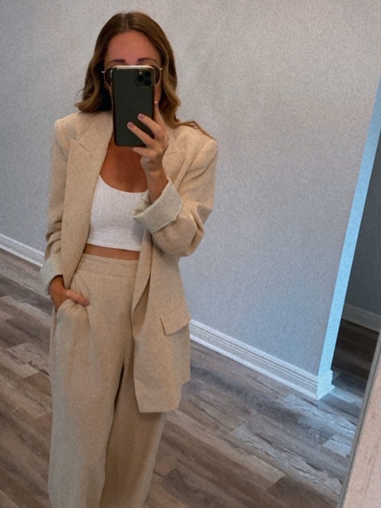 Zara Jackets & Blazers - Zara Beige oversized Blazer xs